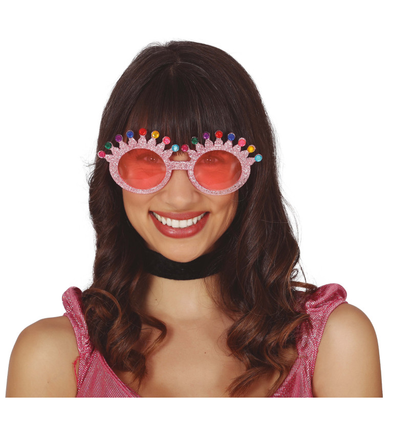 Třpytivé sluneční brýle s korunkami