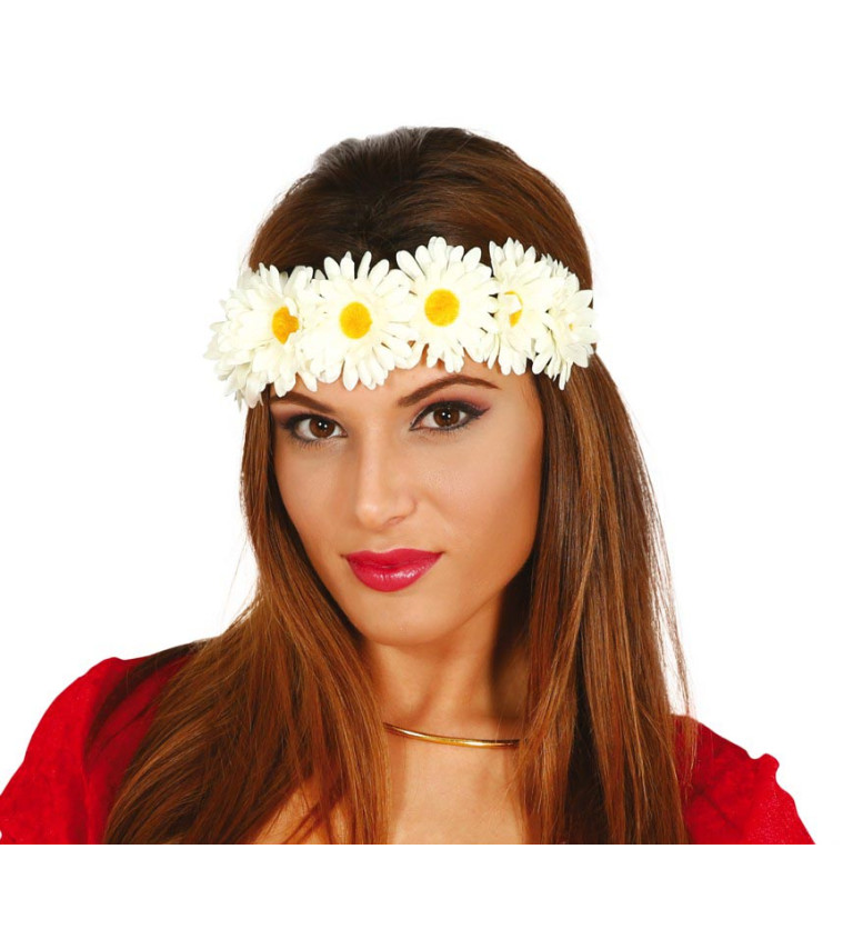 Čelenka z bílých květů