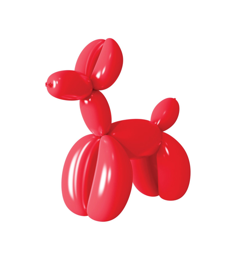 Červené balónky na modelování – 30 ks