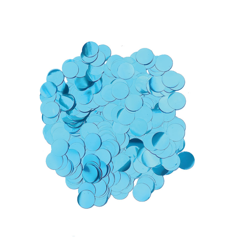 Světle modré metalické konfety – 20 g