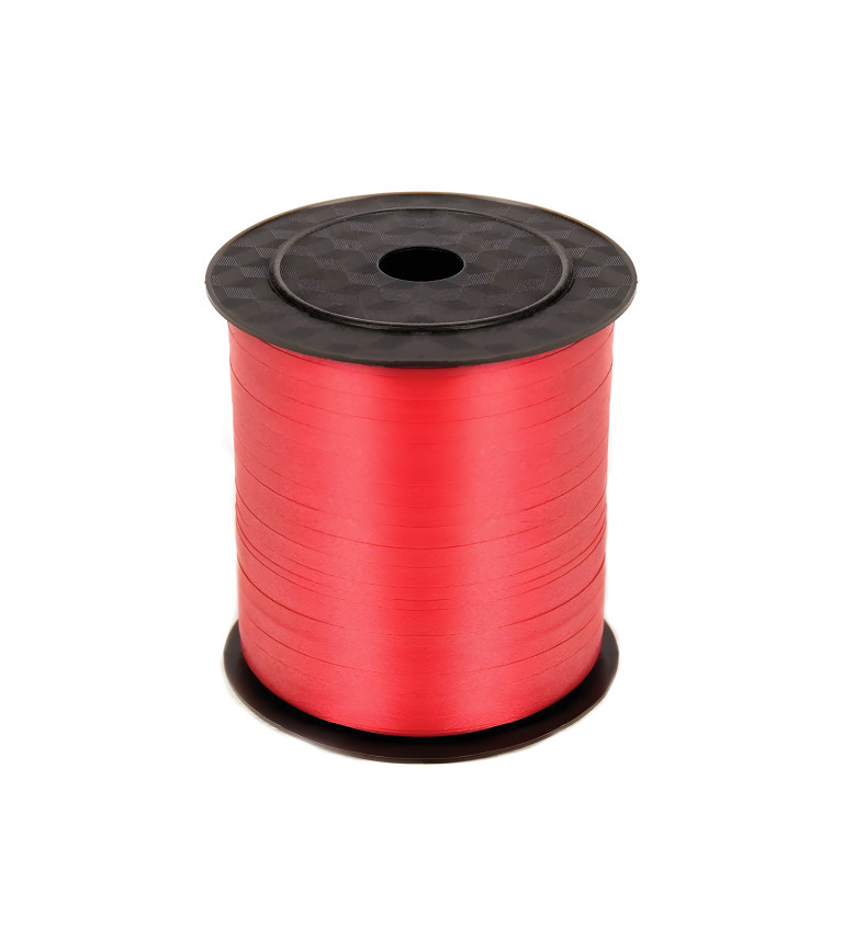 Červená dekorativní stuha na balónky