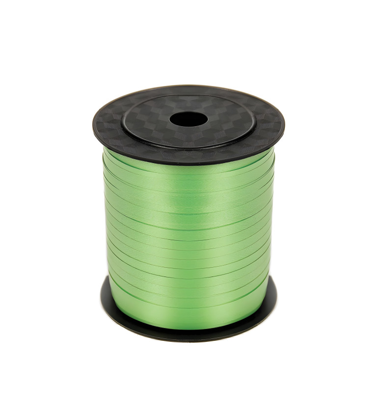 Zelená dekorativní stuha na balónky