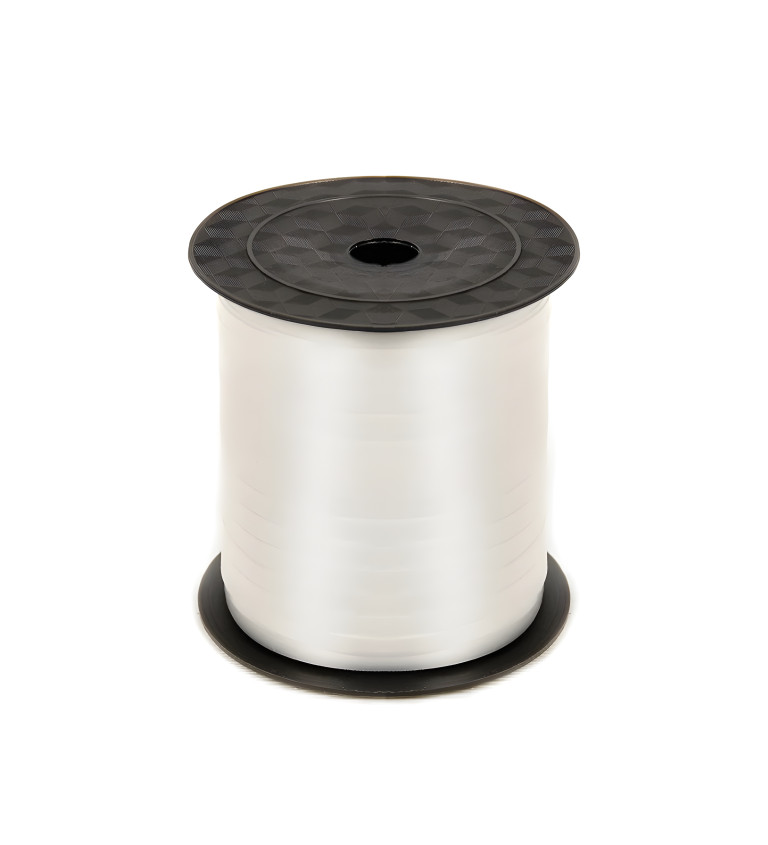 Bílá dekorativní stuha na balónky