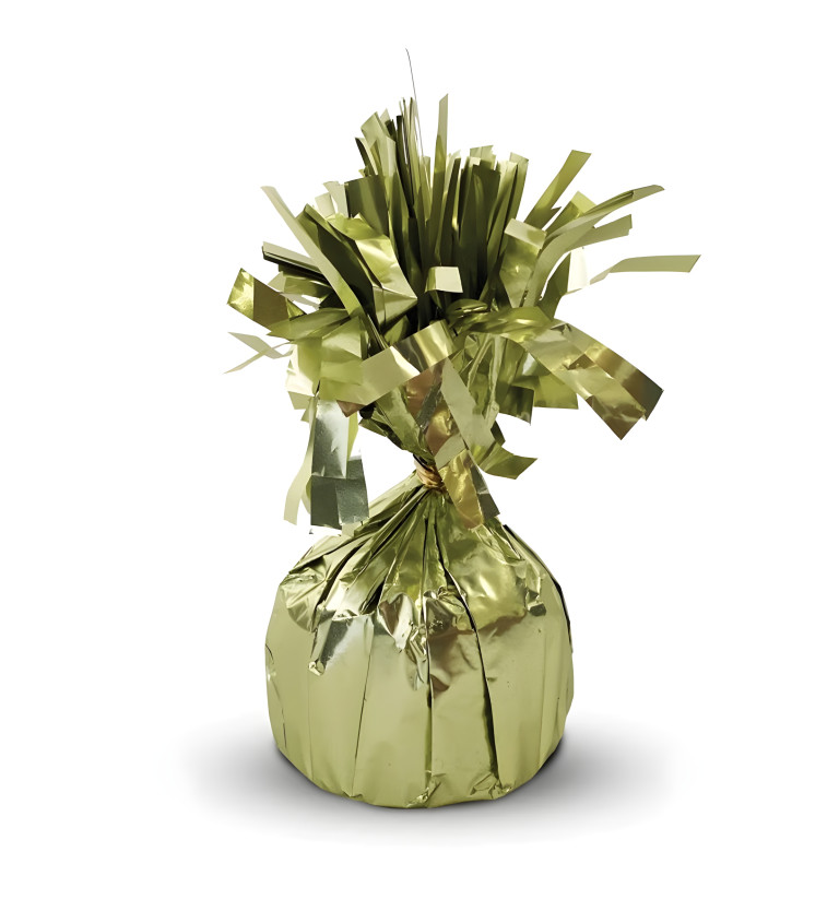 Metalicky zelené závaží na balónky