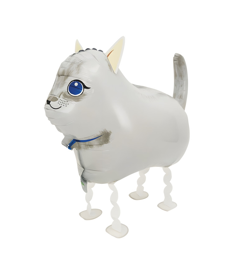 Chodící balónek – bílá kočka