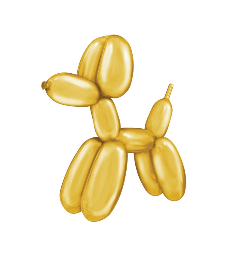 Zlaté balónky na modelování – 30 ks