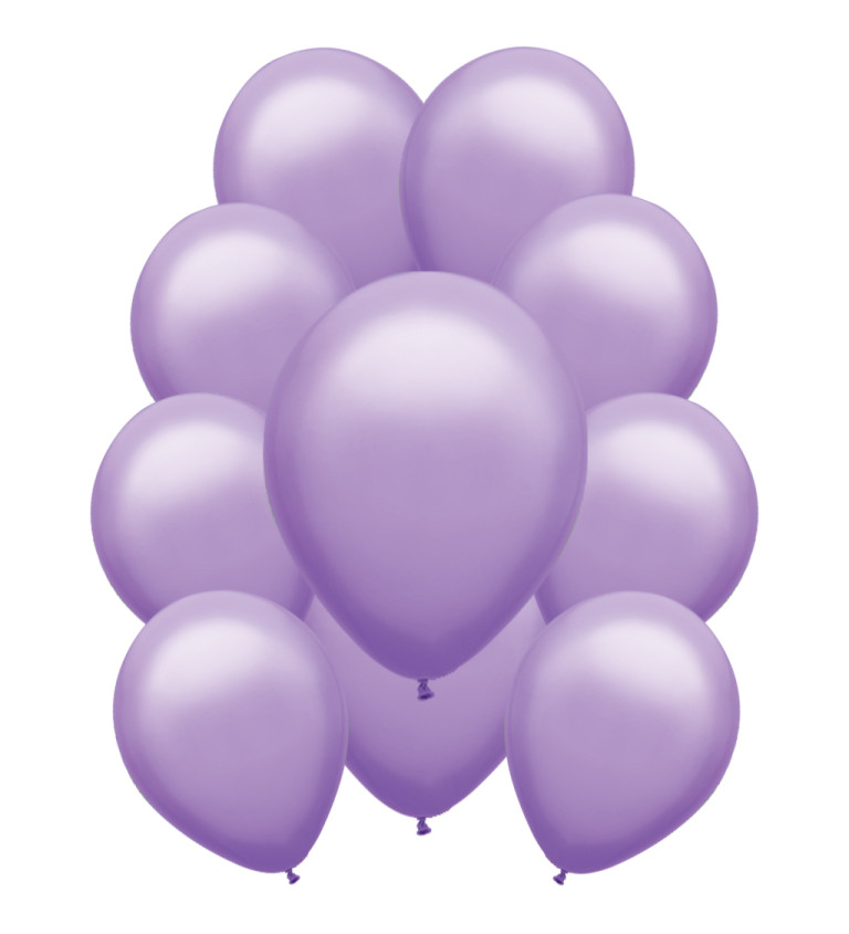 Světle fialové pastelové latexové balónky – 10 ks