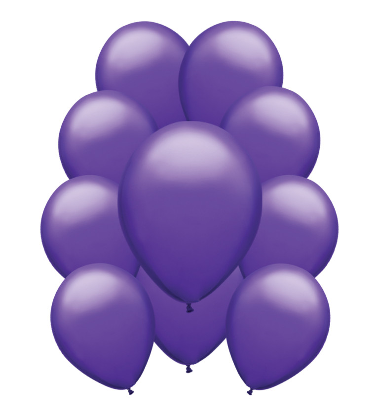 Tmavě fialové pastelové latexové balónky – 10 ks