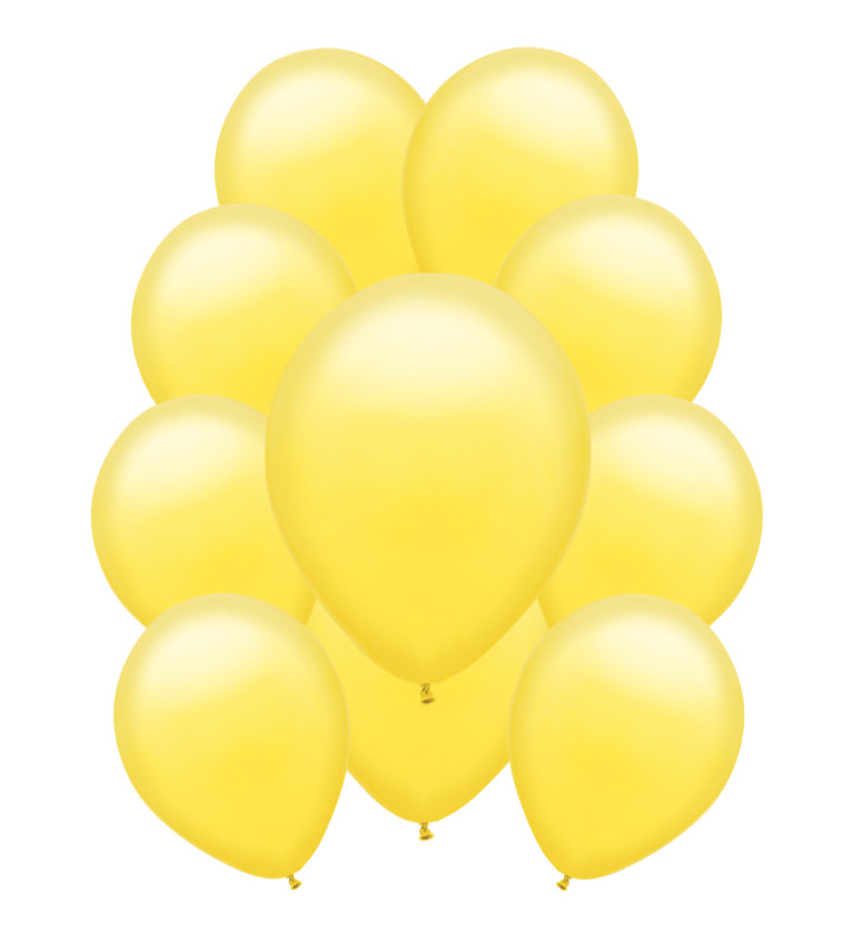 Žluté pastelové latexové balónky – 10 ks