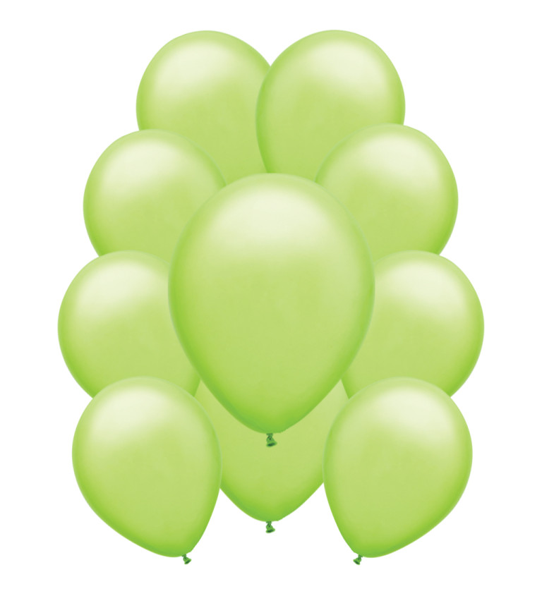 Světle zelené pastelové latexové balónky – 10 ks
