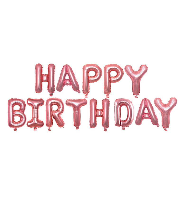 Happy birthday nápis rosegold