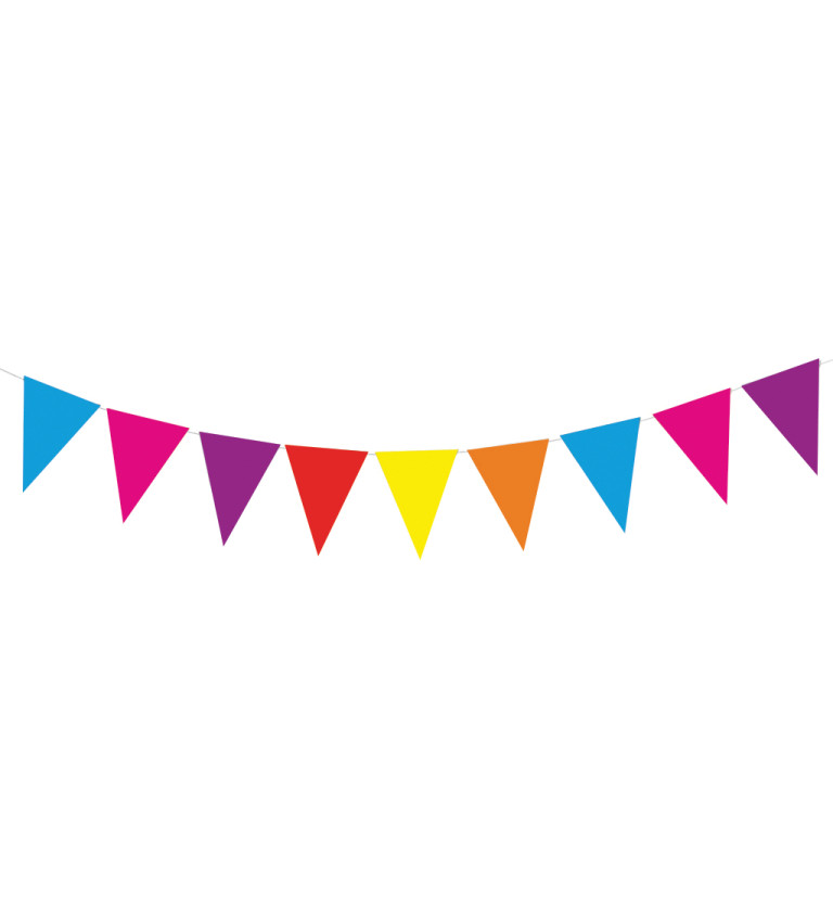 Dekorační girlanda: barevné vlajky