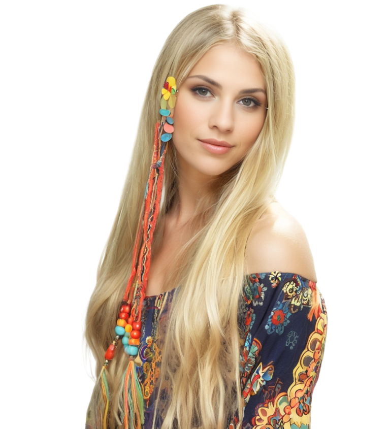 Dámská paruka Hippie 80s