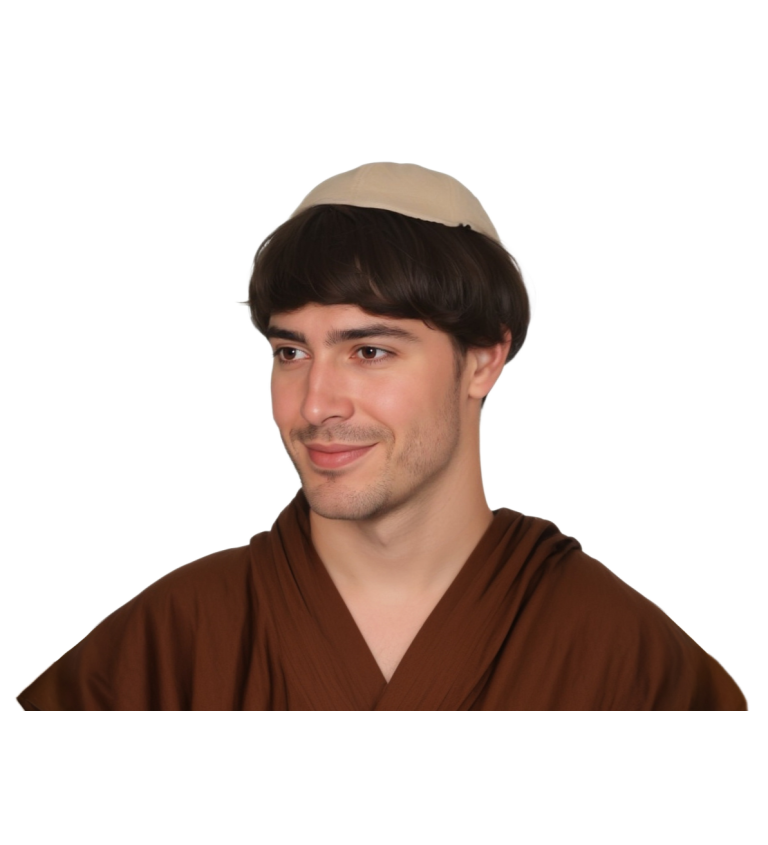 Pánská paruka Mnich středověký