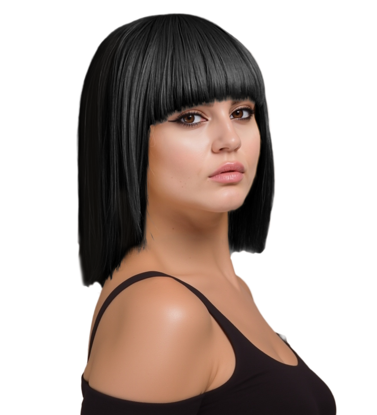 Karine – přirozená černá dámská paruka