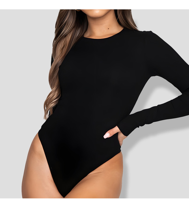 Stylové černé body s dlouhým rukávem