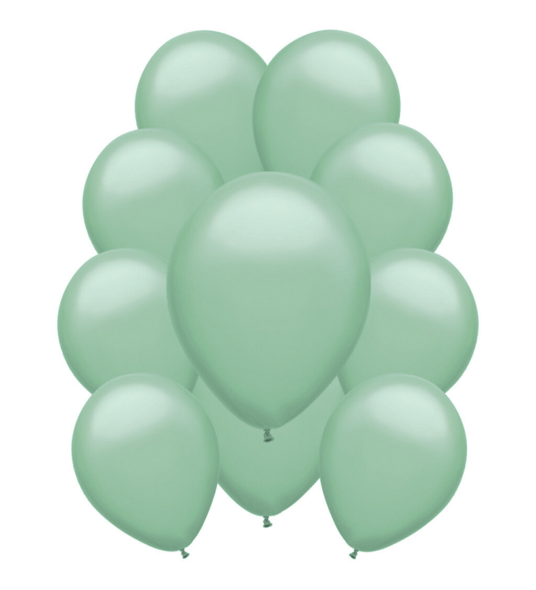 Tmavě zelené pastelové latexové balónky – 10 ks
