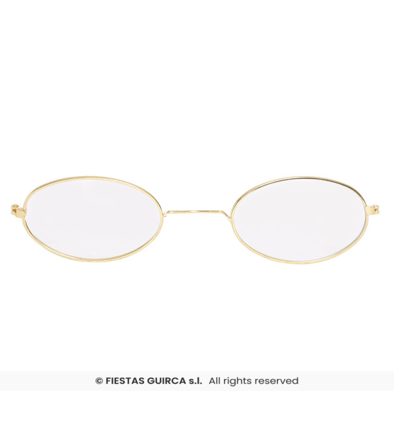 Oválné brýle – zlatý efekt