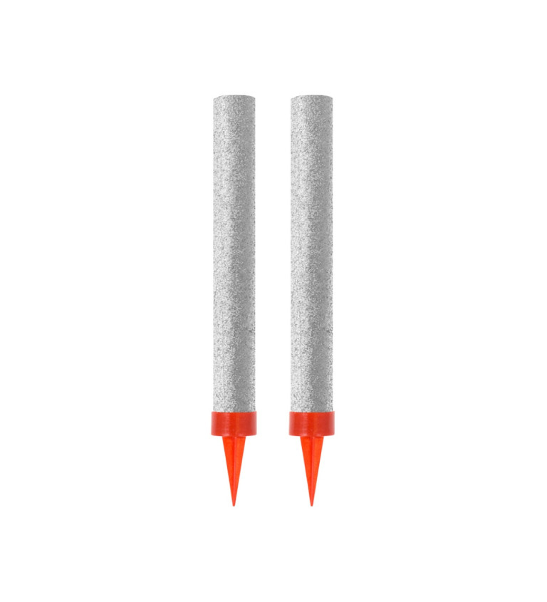 Sada 2 stříbrných dortových fontán 12 cm