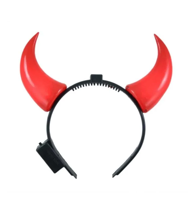 Čertí svítící rohy čelenka