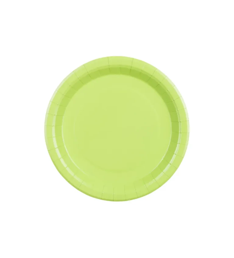 Papírové talířky světle zelené