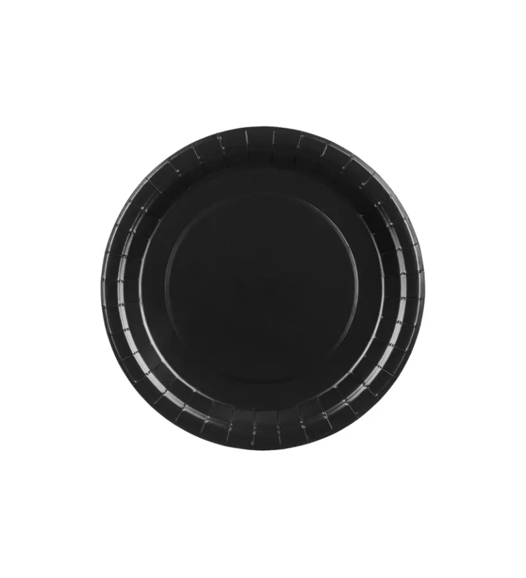 Papírové talířky černé