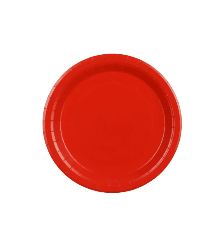 Papírové talířky červené