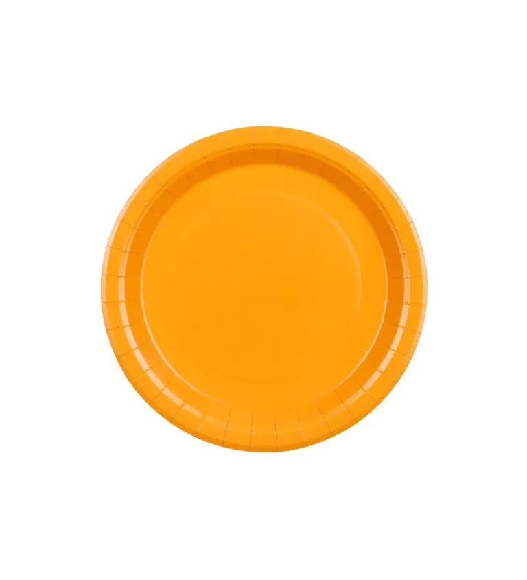 Papírové talířky světle oranžové