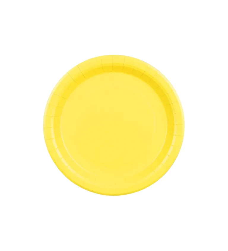 Papírové talířky žluté