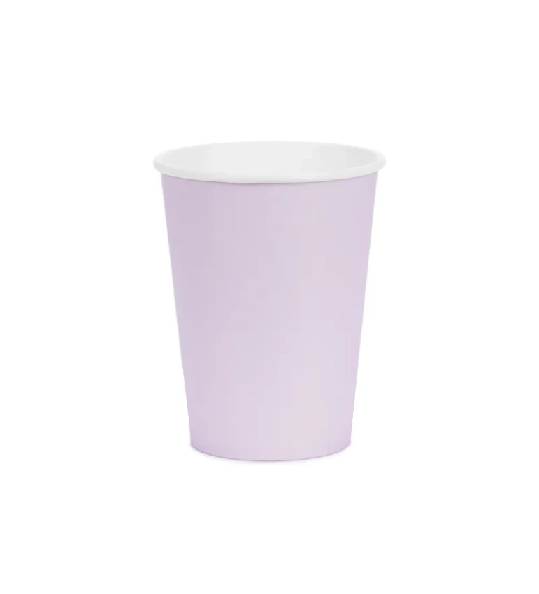 Papírové kelímky levandulové