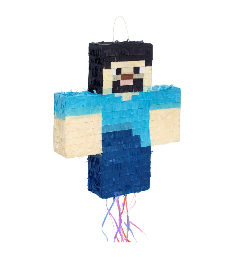 Party piňata pixelový panáček 40 cm