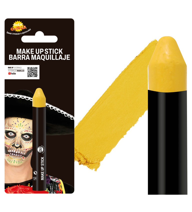 Žlutá make-up tužka na obličej