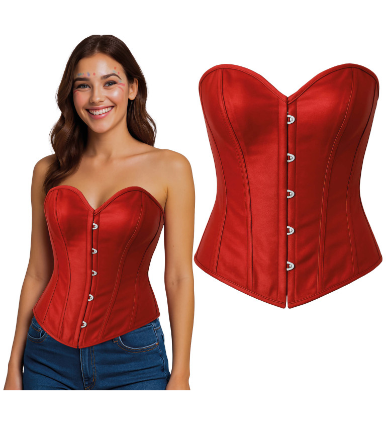 Červený svůdný korzet