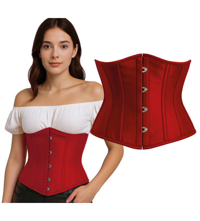 Červený korzetový top