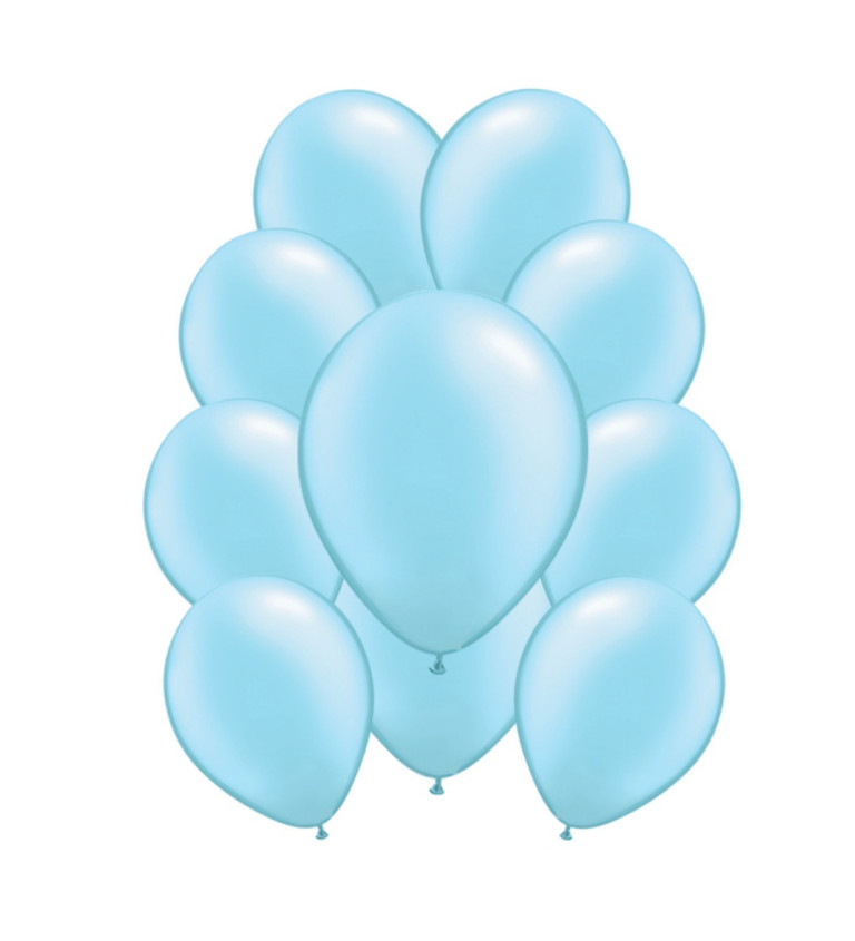 Světlé modré pastelové latexové balónky – 10 ks