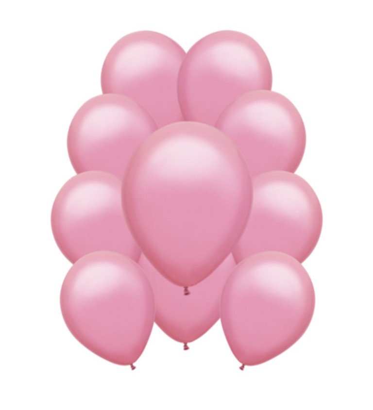 Světlé růžové pastelové latexové balónky – 10 ks