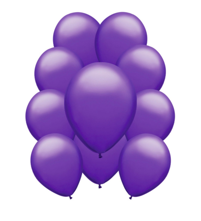 Tmavě fialové pastelové latexové balónky – 10 ks