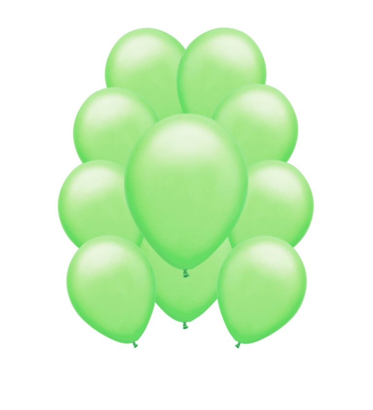 Světle zelené pastelové latexové balónky – 10 ks
