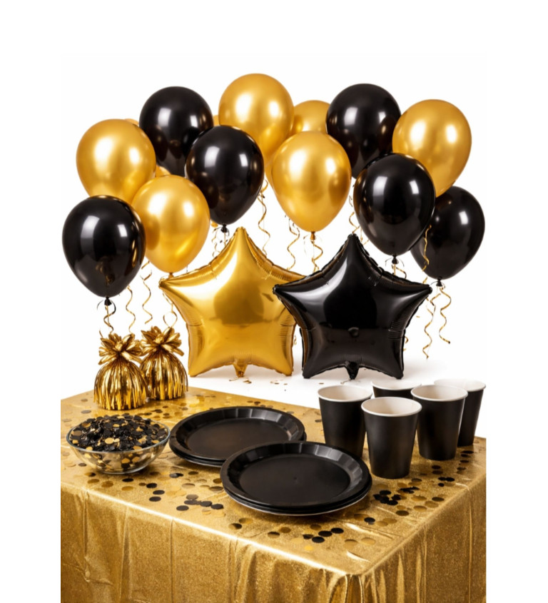 Párty sada Black & Gold