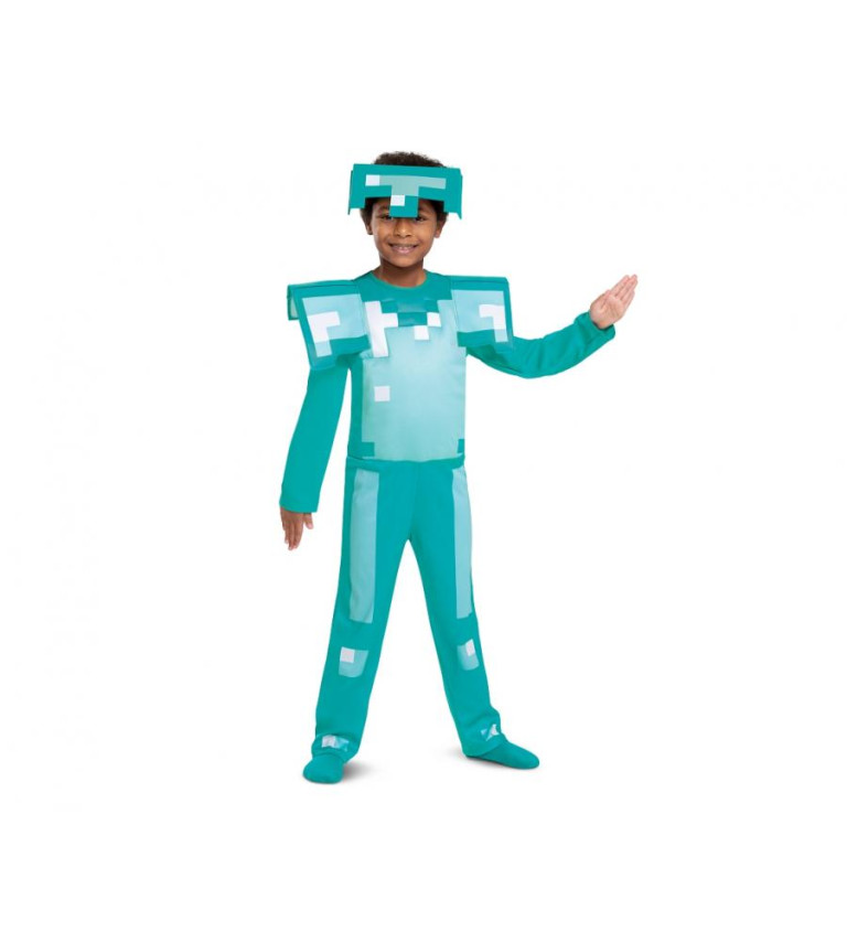 Dětský kostým Minecraft: diamantová zbroj