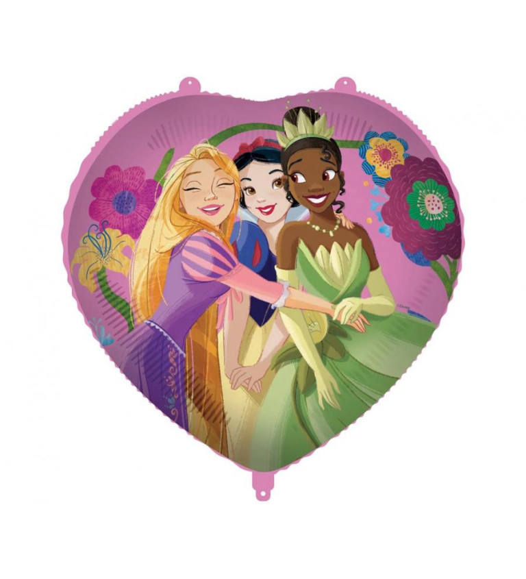 Fóliový balónek - Disney Princess srdce