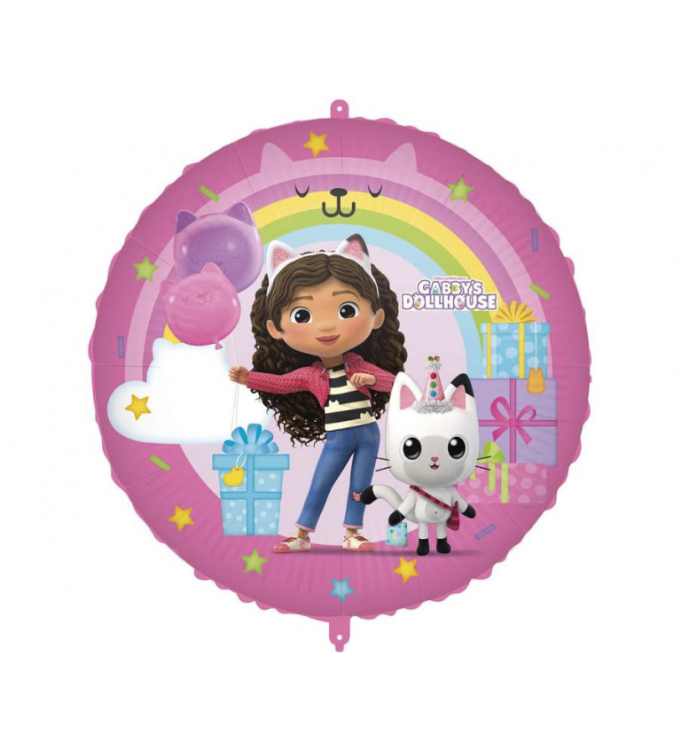 Gabby's Dollhouse balónek – Gabby a kočičí kamarádi