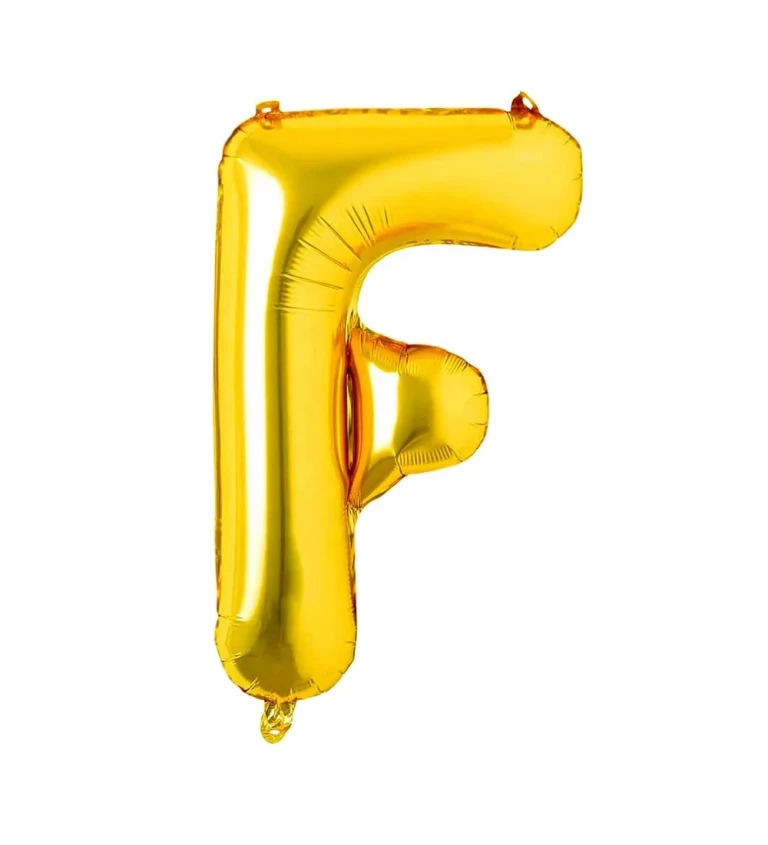 Fóliový balónek písmeno F zlaté